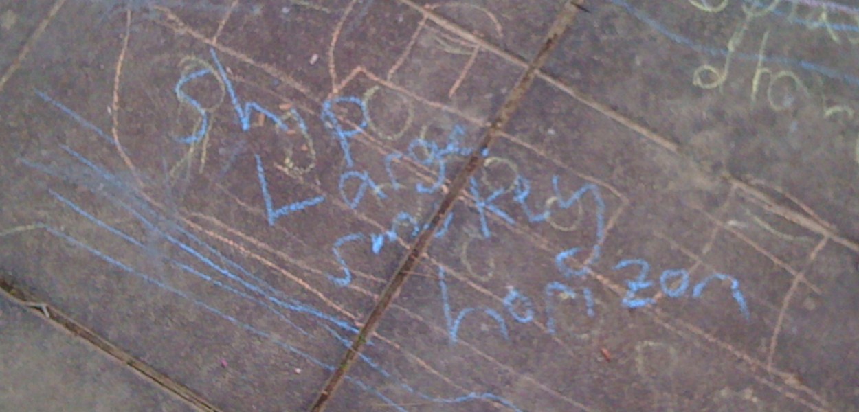 Sidewalk ephemeral poem