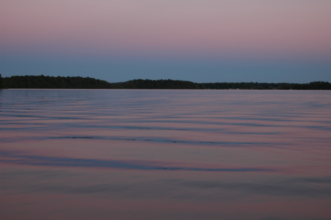 Lake Pokegama, Minnesota, dusk ©2005 Michael Dickel