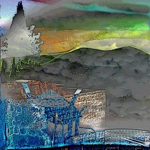 I hid my fire Digital landscape from photos ©2013 Michael Dickel