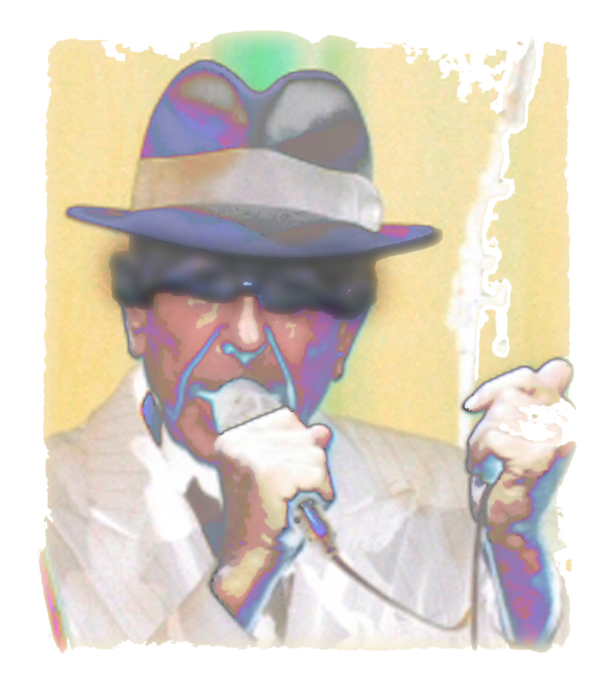 Digital image / art of Leonard Cohen