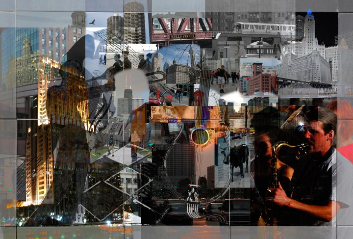 Blue Notes Digital Art / Photo Collage ©2011 Michael Dickel The American-Israeli poet Michael Dickel created this digital art from his own photographs. The image itself accompanies his poem of the same title, "Blue Notes." "Blue Notes Poem" uses this image as background, with the words and title of the poem arranged on the images as part of the digital art.