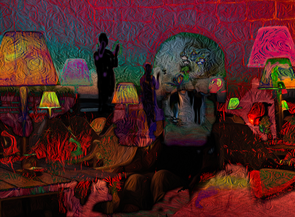 The danger and threat of life held at bay in a cave Digital Landscape from Photos ©2017 Michael Dickel