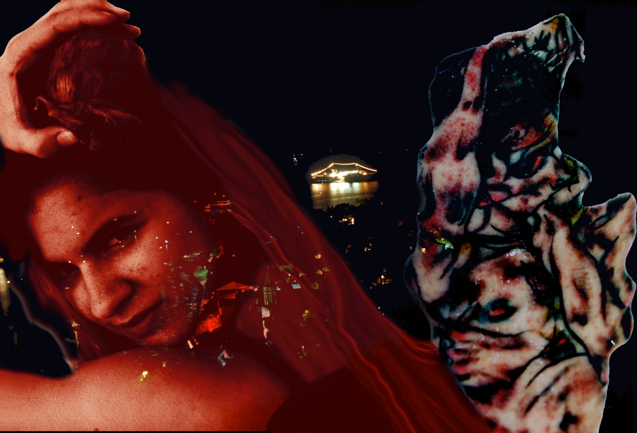 improvisation promises a possible promiscuity Digital landscape from photos, created by Michael Dickel