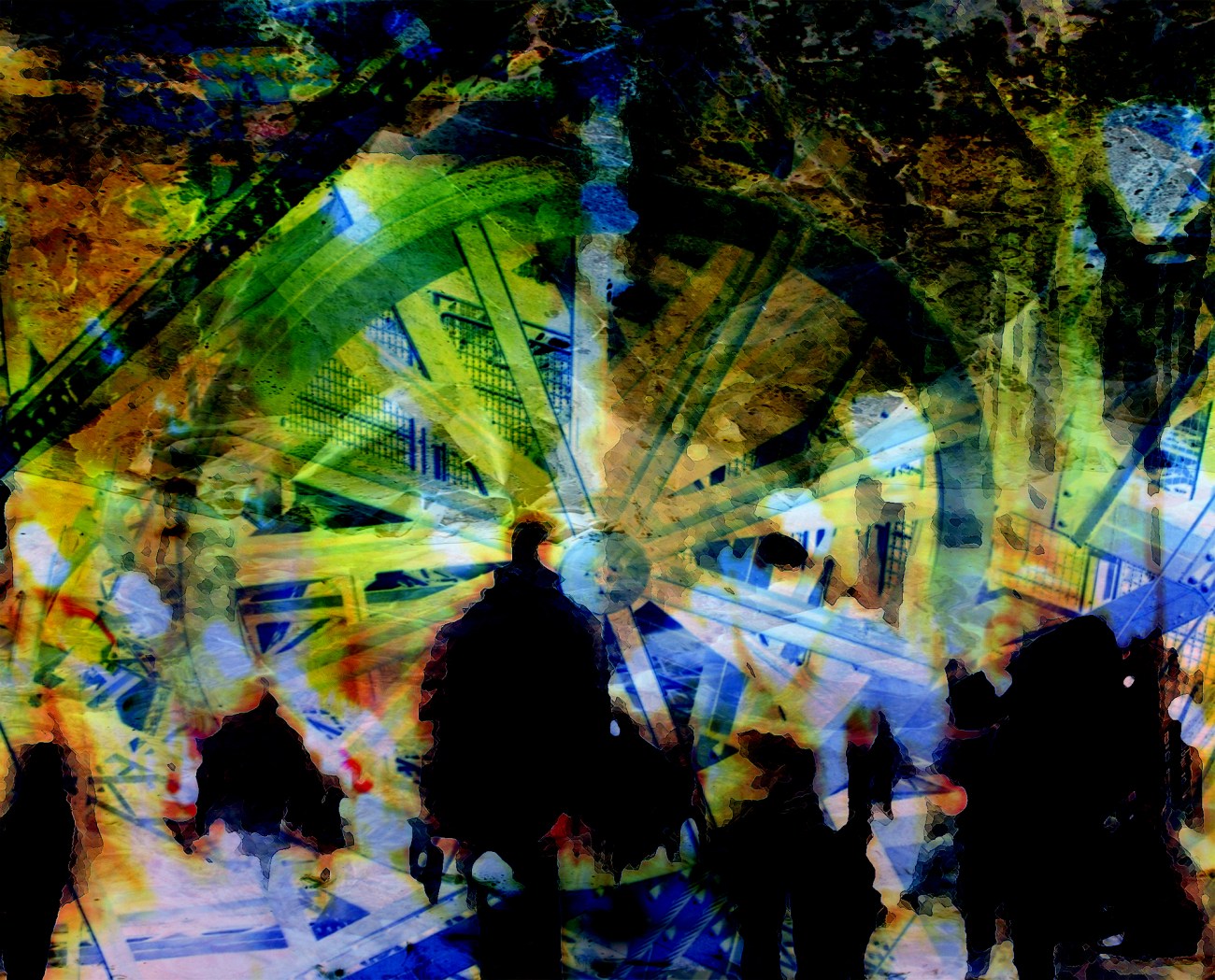 The morning I lost you in Vörösmarty square Digital landscape from photos ©2017 Michael Dickel