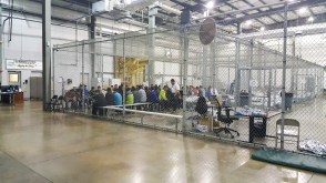 A government issued handout image of the US Border Patrol Central Processing Center in McAllen, Texas, on June 17, 2018.